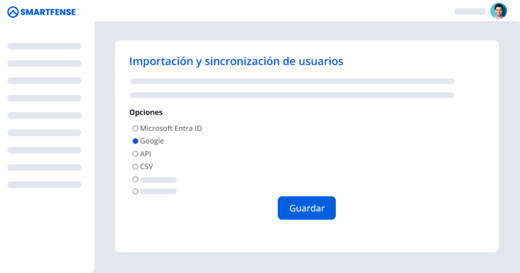 Configuración de la importación y sincronización de usuarios para la gestión de usuarios y agrupaciones