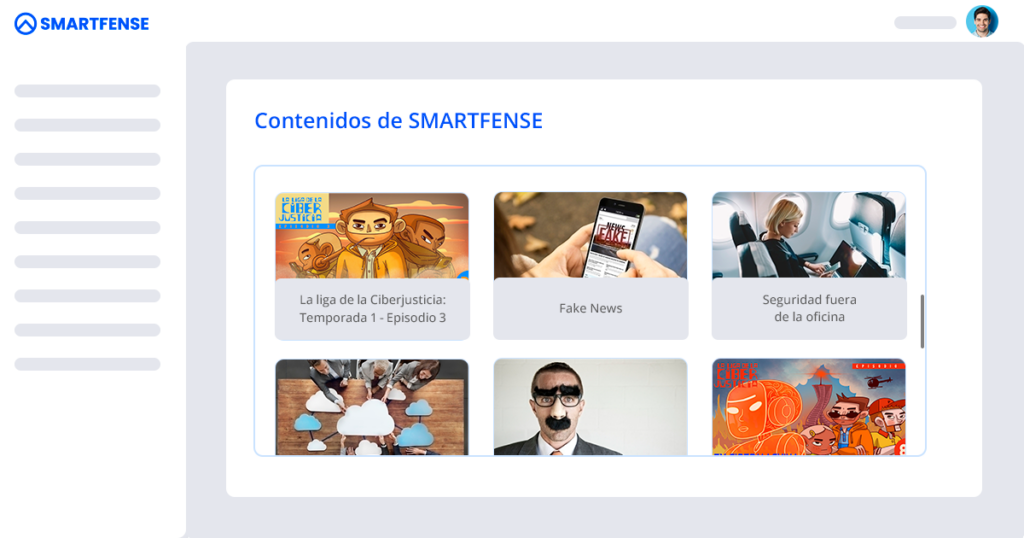 Galería de Contenidos de SMARTFENSE enfocada en el público objetivo