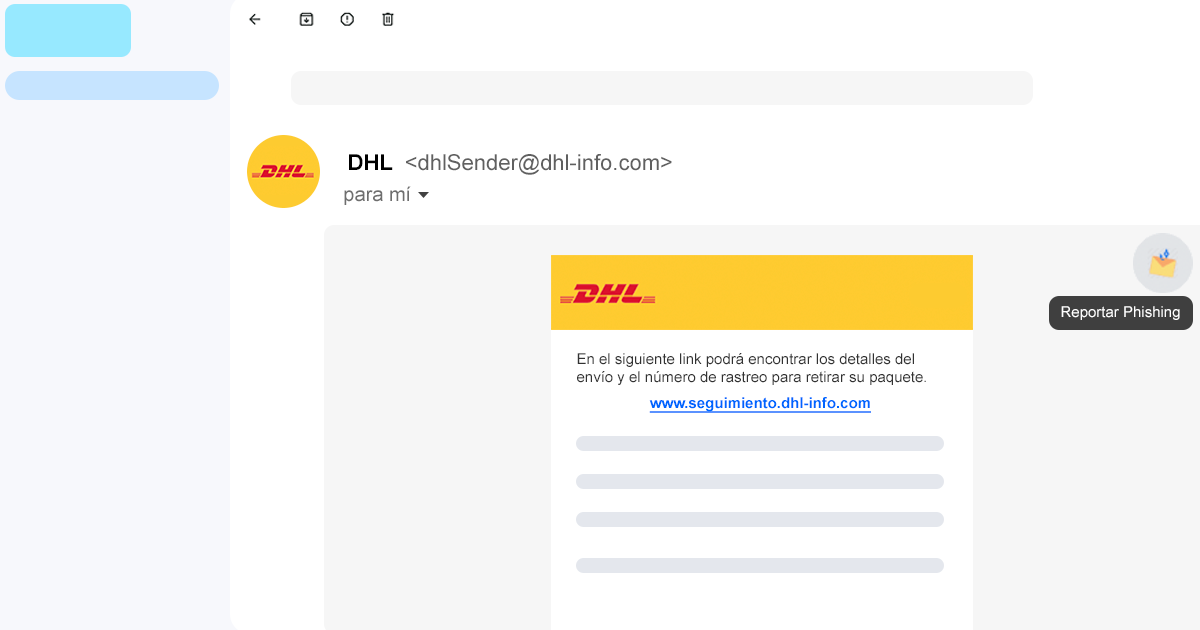 Botón de reporte de phishing