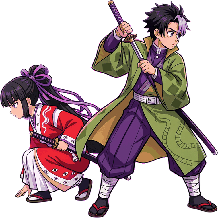 Kaoru y Tatsuo, protagonistas del manga ACERO://CÓDIGO, en posición de combate con sus katanas