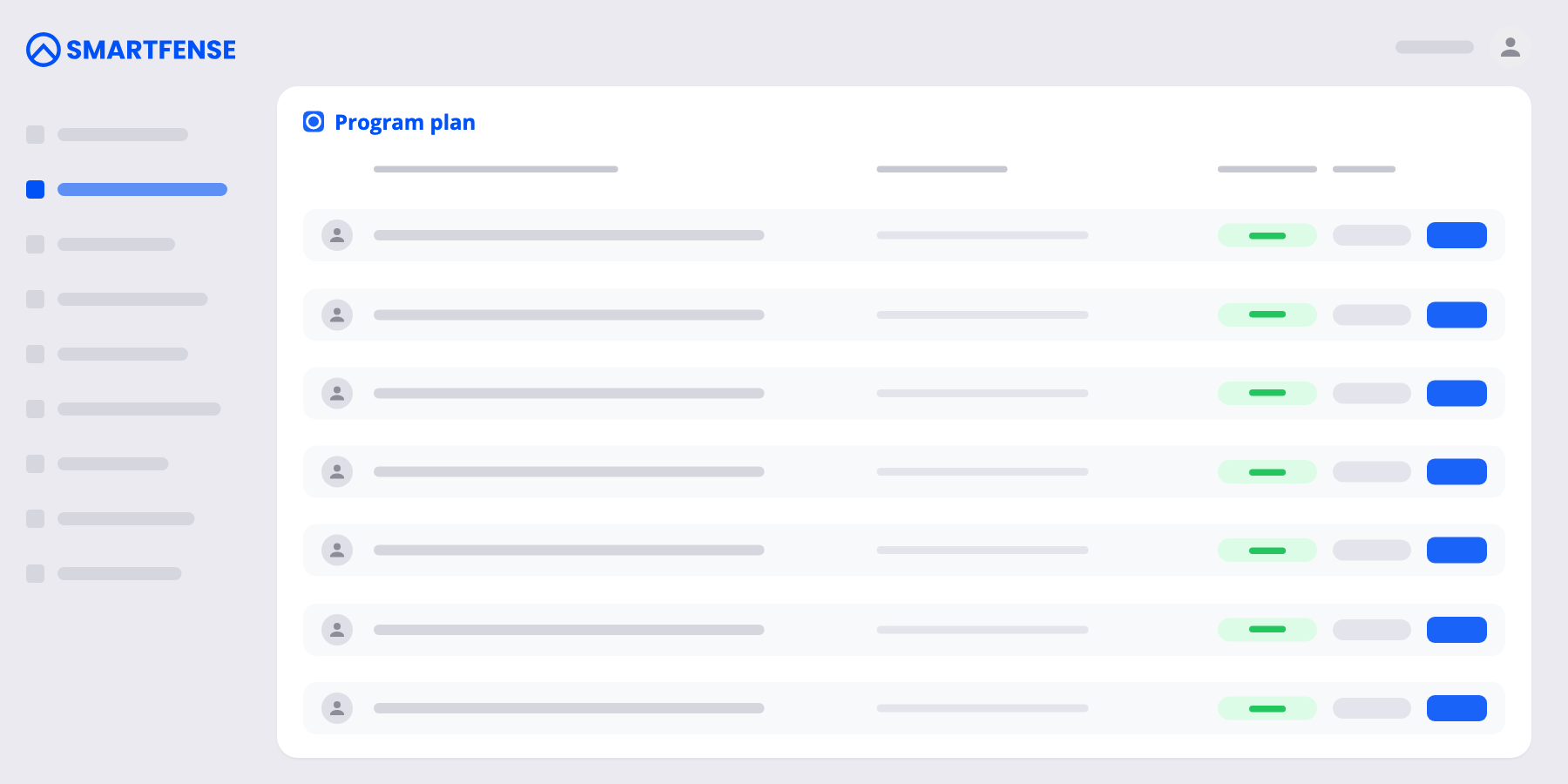 Plan of a SMARTFENSE awareness program, with the content assigned to each stage and its dates